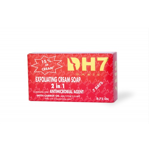 DH7 Exfoliating Cream Soap 2 in 1 with antimicrobial agent, carrot oil and VITACLEAR