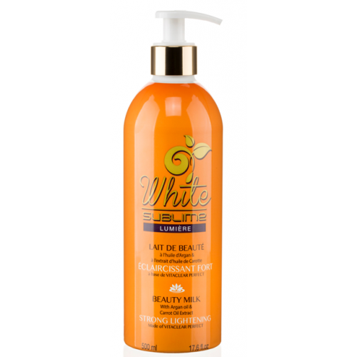 White Sublime Strong  Lightening Body Lotion made with VITACLEAR PERFECT, Argan oil & Carrot oil Extract 500 ml