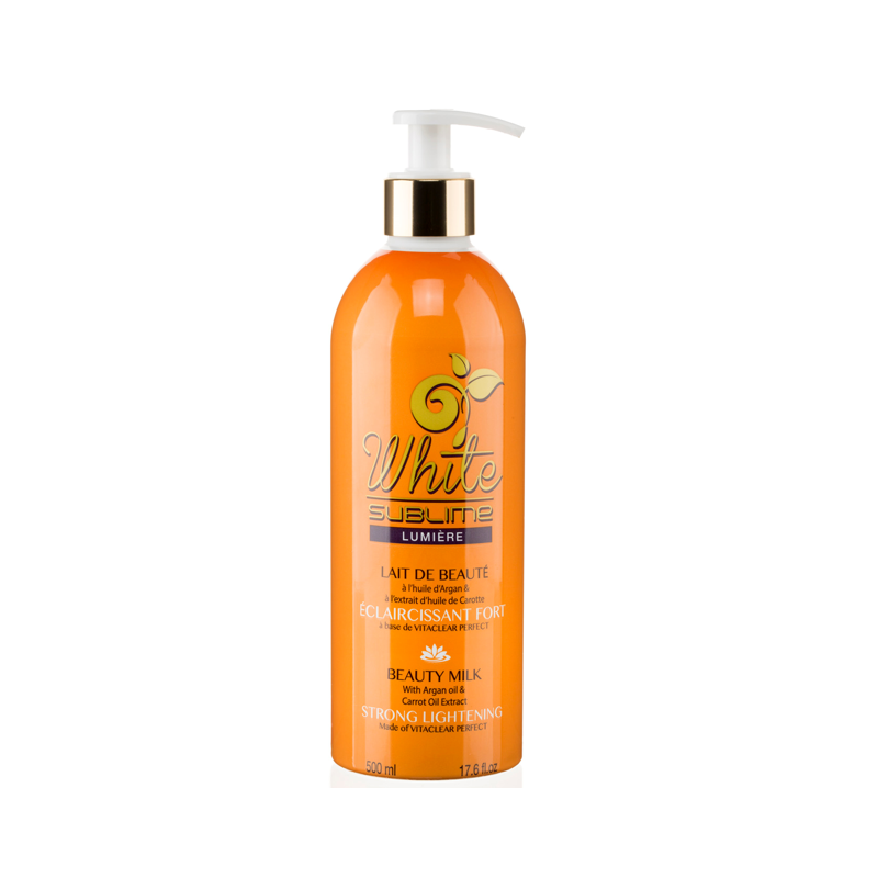 White Sublime Strong Lightening Body Lotion made with VITACLEAR PERFECT, Argan oil & Carrot Oil Extract 500 ml